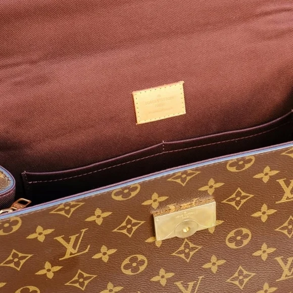 Authenticated Louis Vuitton LV Monogram Cluny MM Blue Glacial Bag - Picture 13 of 16